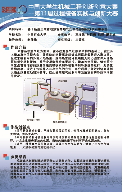 CR05-基于新型三维脉动热管的燃气灶余热存储回收及利用系统
